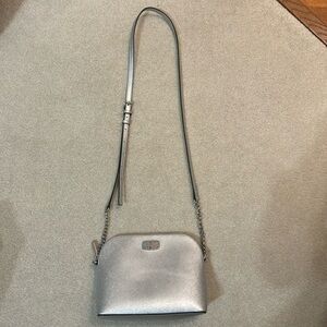 MK silver crossbody